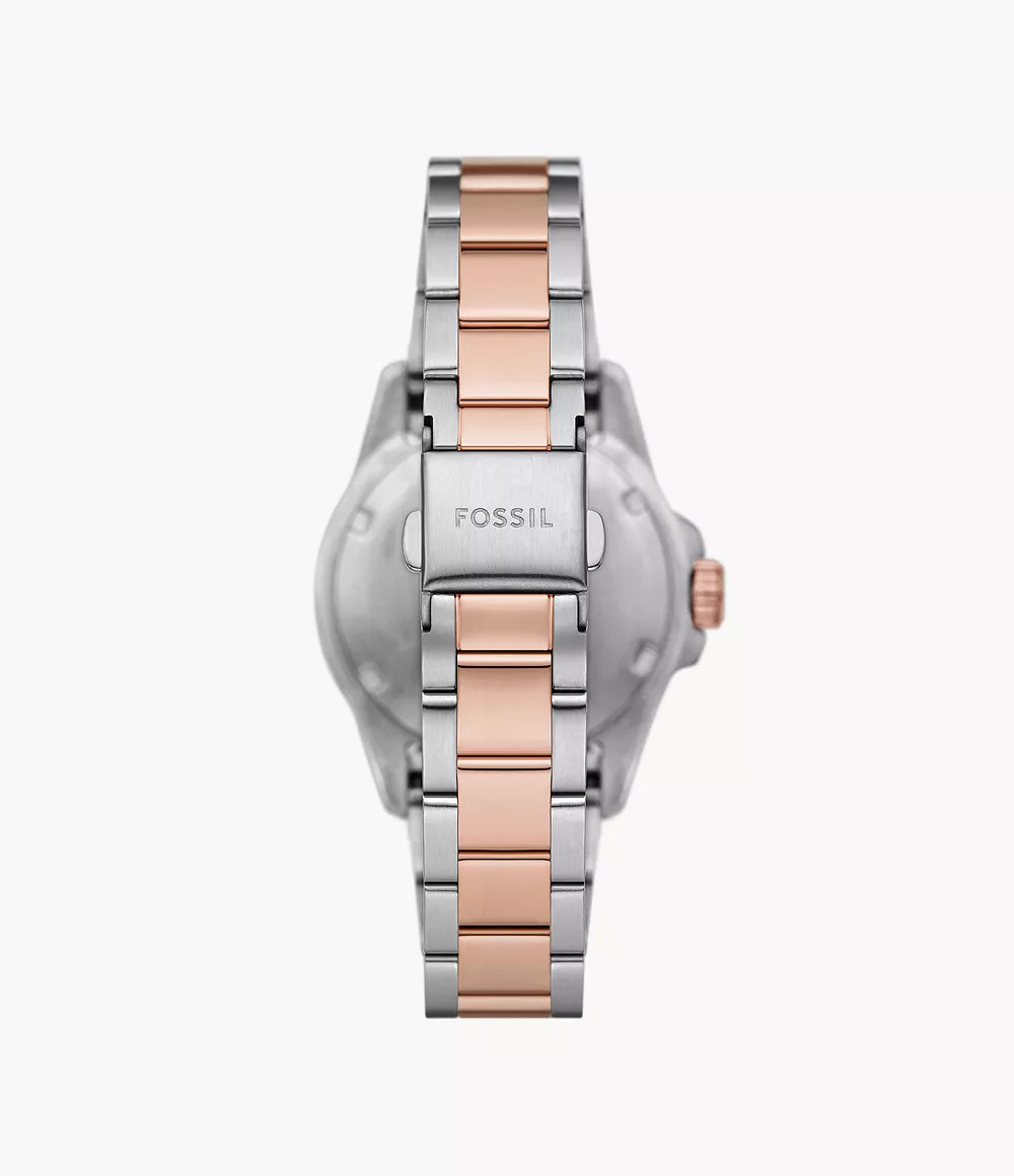 Fossil Reloj Blue Dive de dama pulsera de metal 36 mm - Detalle de esfera