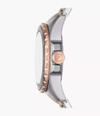 Fossil Reloj Blue Dive de dama pulsera de metal 36 mm - Vista lateral