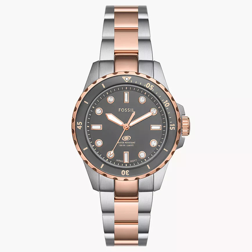 Fossil Reloj Blue Dive de dama pulsera de metal 36 mm - Reloj original en Guatemala