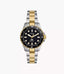 ES5349 Reloj Fossil Dive Mujer Acero Bicolor Esfera Negra