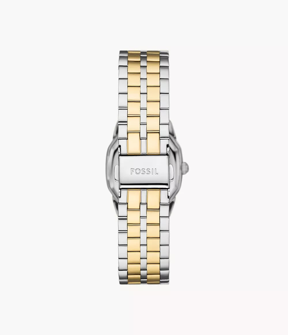 Reloj Fossil Harlow Mujer Acero Bicolor Dorado - Vista trasera