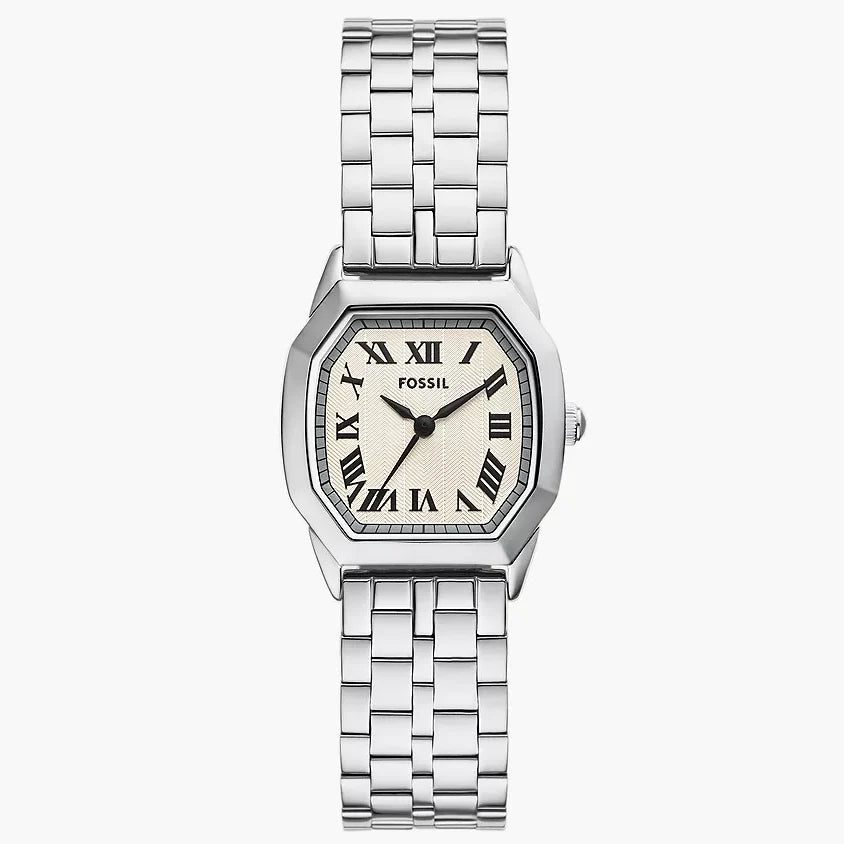 Reloj Fossil Harlow Mujer Acero Plateado Crema - Reloj original en Guatemala
