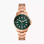 ES5371 Reloj Blue Dive de dama correa de metal
