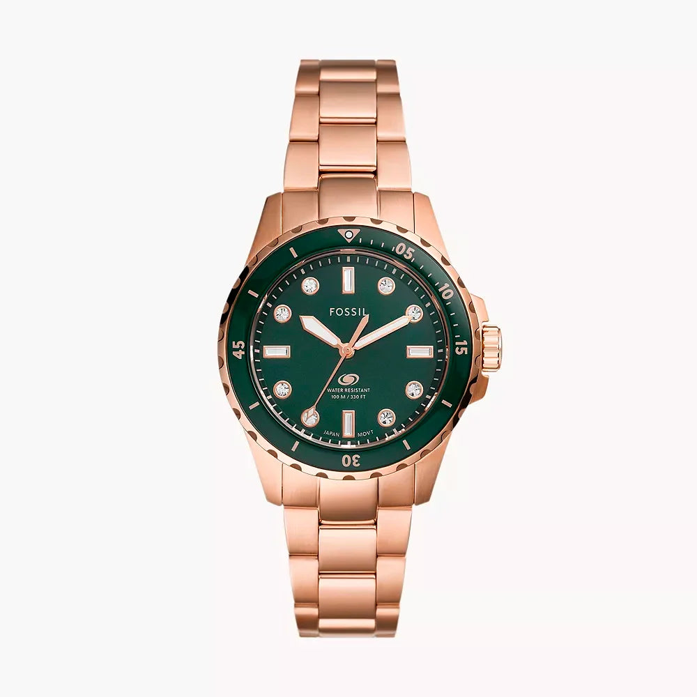ES5371 Reloj Blue Dive de dama correa de metal