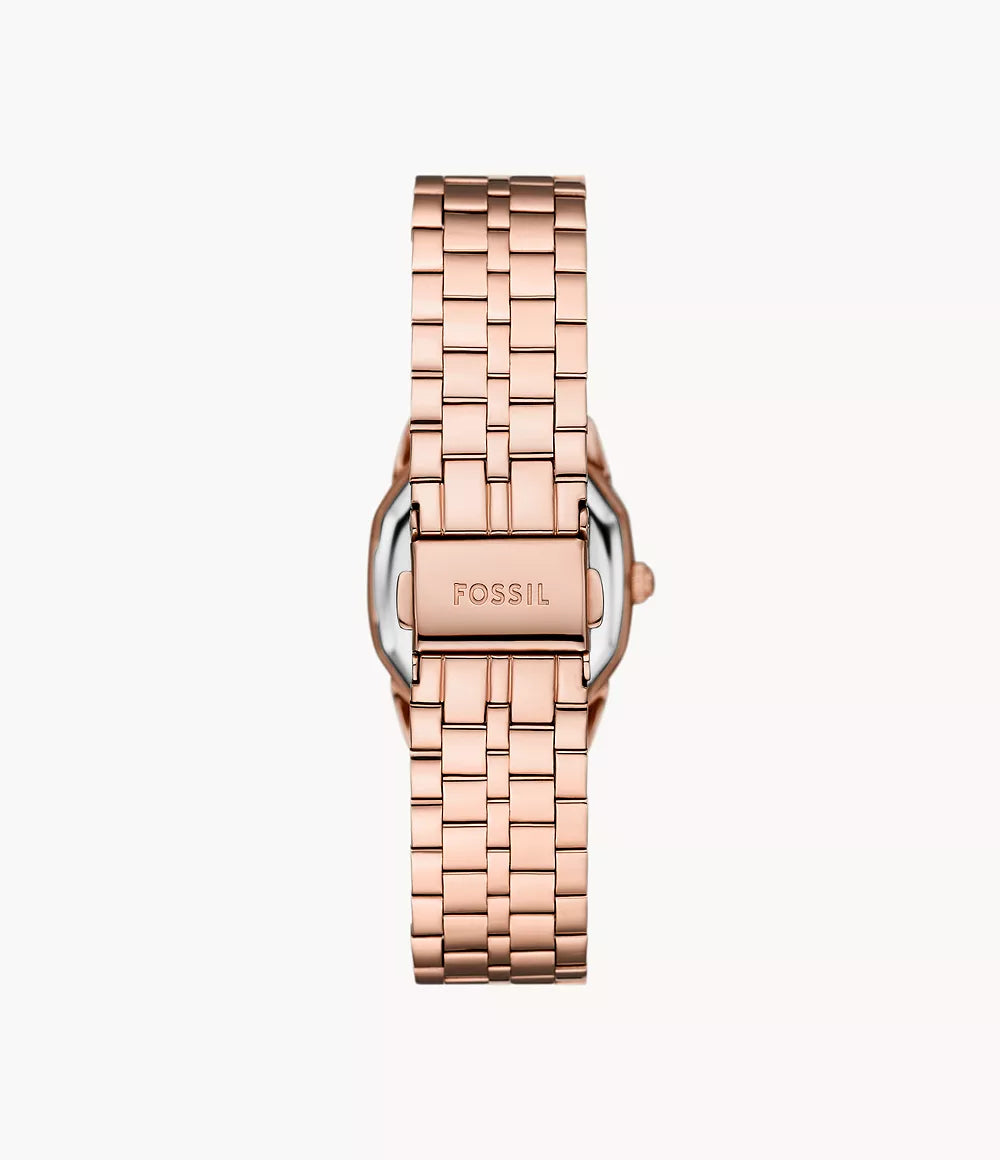 Reloj Fossil Harlow Mujer Acero Oro Rosa - Detalle de esfera