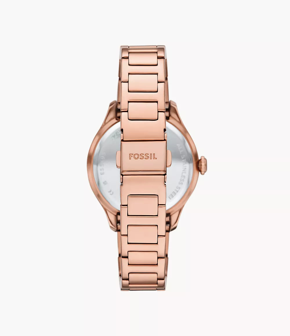 Reloj Fossil Gilmore Mujer Pulsera Acero Oro Rosa - Vista trasera