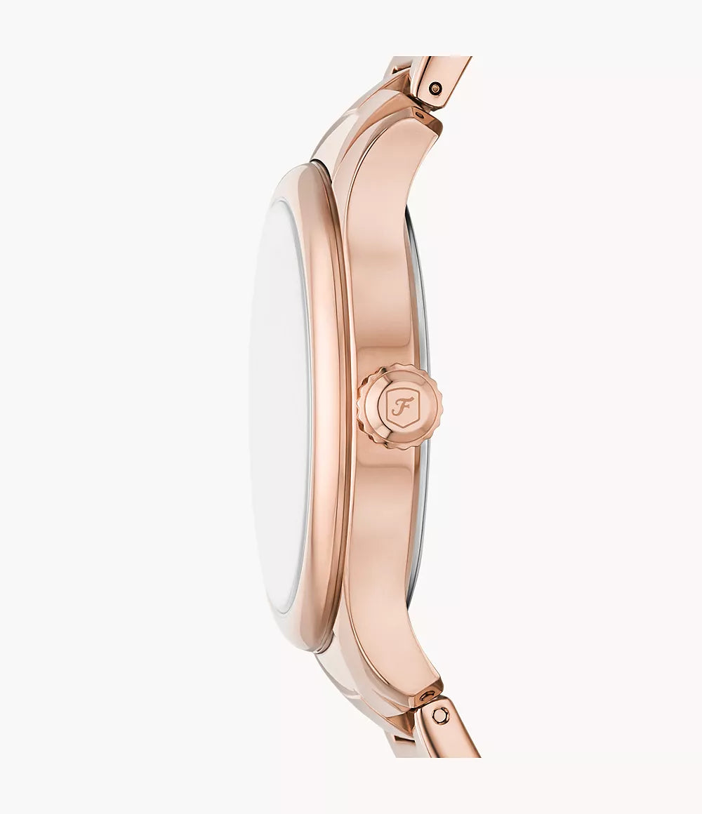 Reloj Fossil Gilmore Mujer Pulsera Acero Oro Rosa - Detalle de esfera