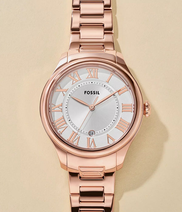 Reloj Fossil Gilmore Mujer Pulsera Acero Oro Rosa - Vista lateral