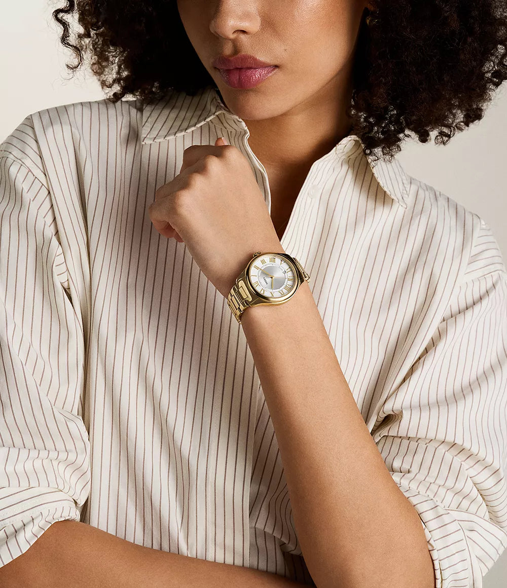 Reloj Fossil Gilmore Mujer Metal Dorado Esfera - Vista trasera