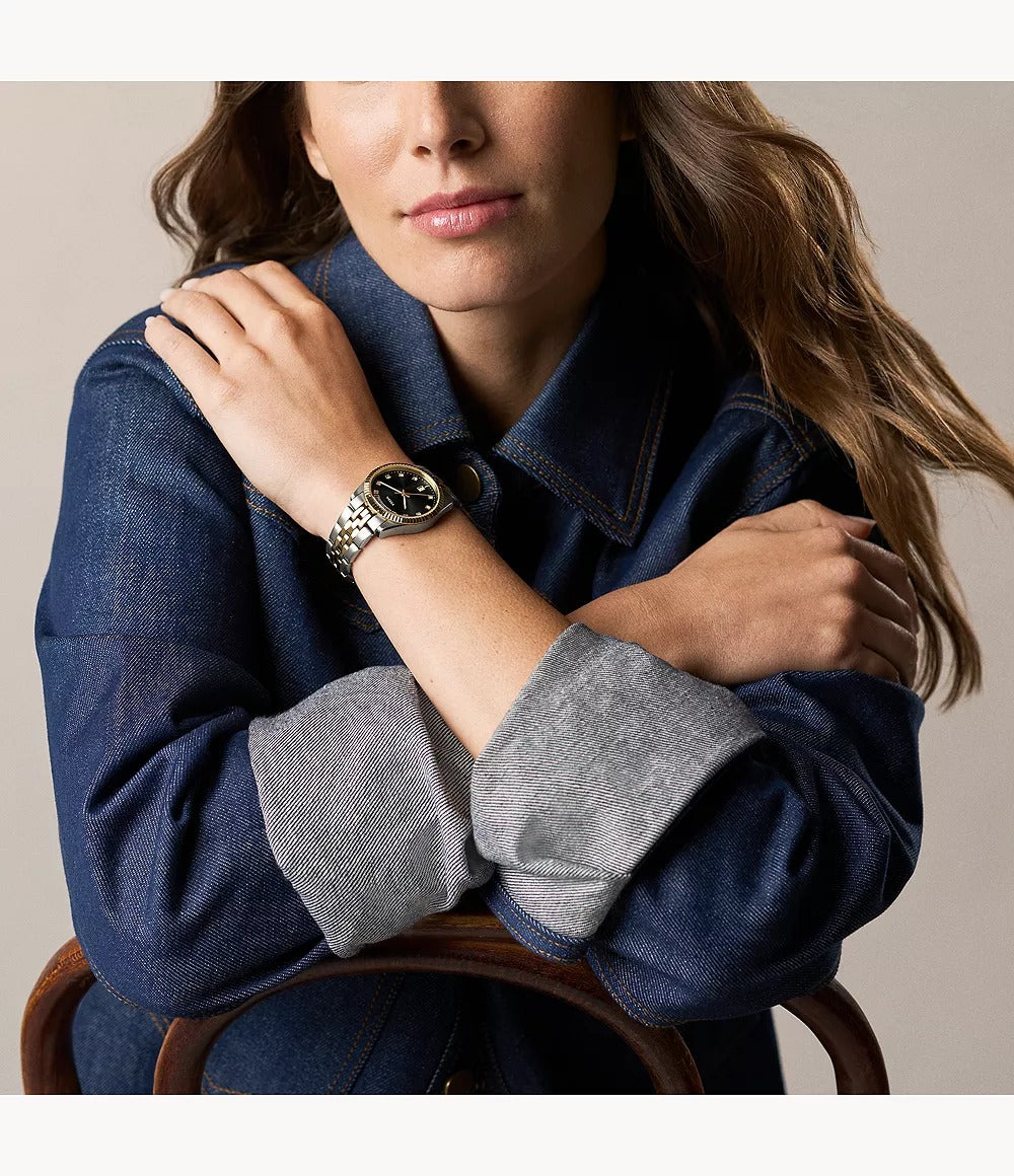 ES5458 Reloj Fossil Scarlette de mujer pulsera de metal bicolor
