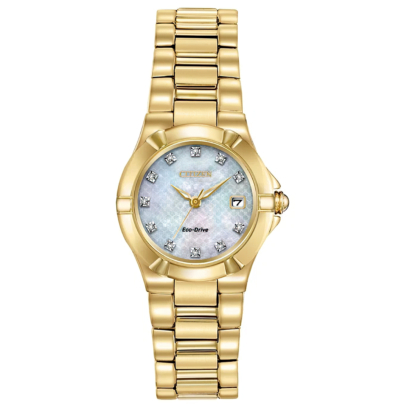61D Reloj Citizen Eco-Drive Mujer Acero Dorado Nácar - Reloj original en Guatemala