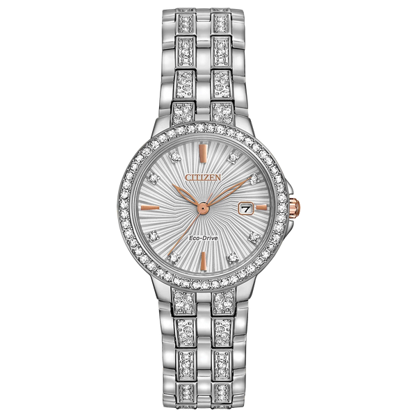58A Reloj Citizen  Silhouette de mujer correa de metal Eco-Drive - Reloj original en Guatemala