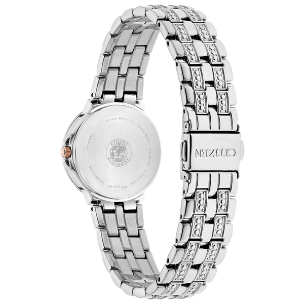 58A Reloj Citizen  Silhouette de mujer correa de metal Eco-Drive - Vista lateral