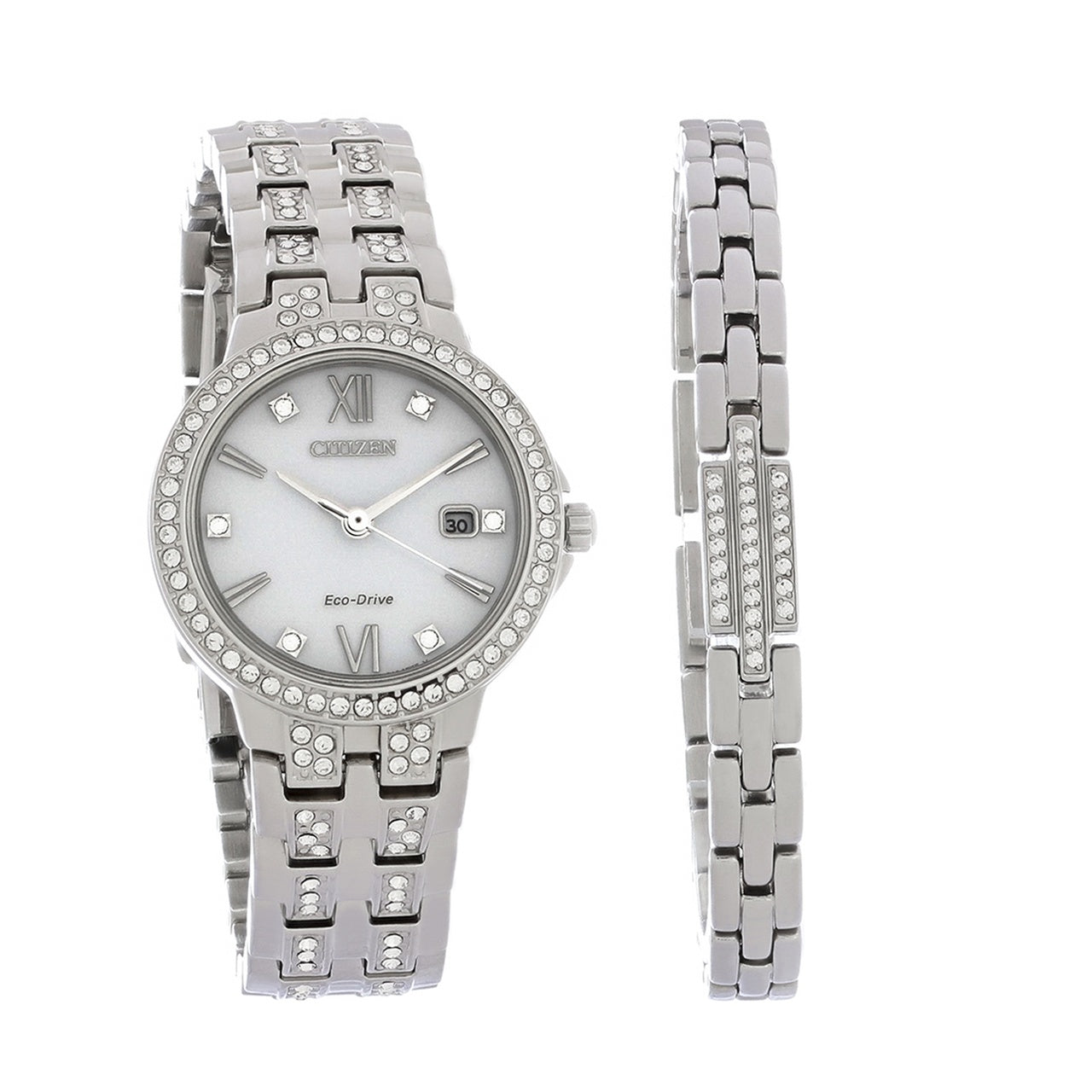 63A Reloj Citizen Silhouette de mujer correa de metal - Vista trasera