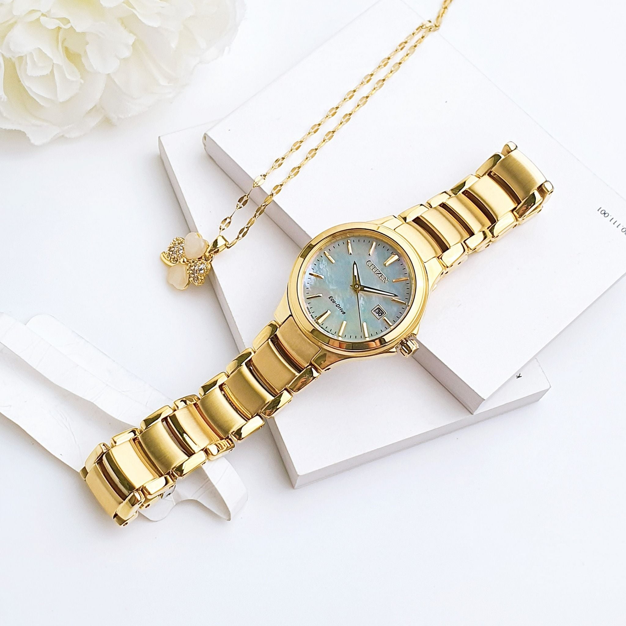 51D Reloj Citizen Chandler Mujer Correa de Acero - Detalle de esfera