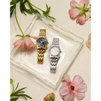 55E Reloj Citizen Corso Eco-drive de dama pulsera de metal con diamantes incrustados 28 mm - Vista lateral
