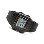 F-201WA Reloj Casio Illuminator Hombre Resina Negro - Vista lateral