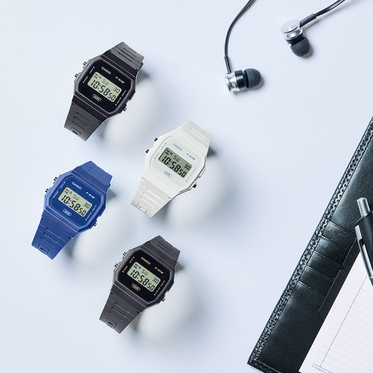 F-91WB-7ACF Reloj Casio hombre pulsera de caucho blanco digital