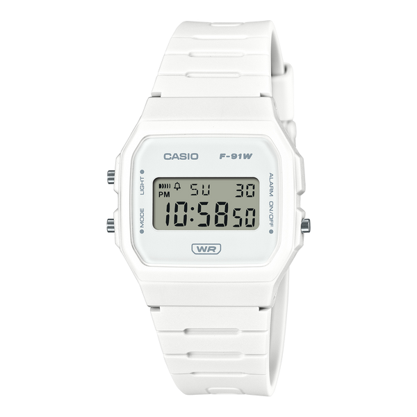 F-91WB-7ACF Reloj Casio hombre pulsera de caucho blanco digital