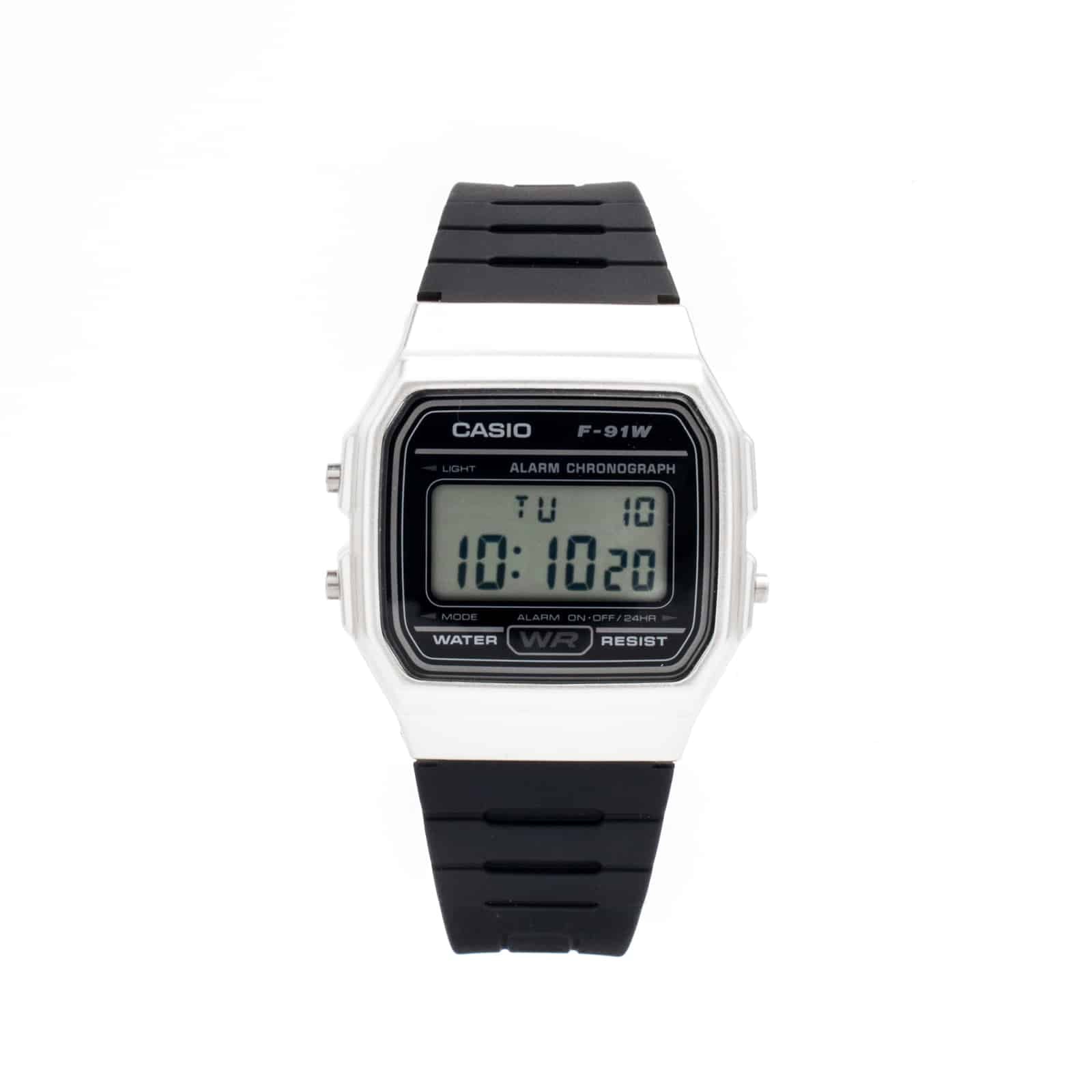 F-91WM Reloj Casio F-91W Hombre Correa Resina Negro - Vista trasera