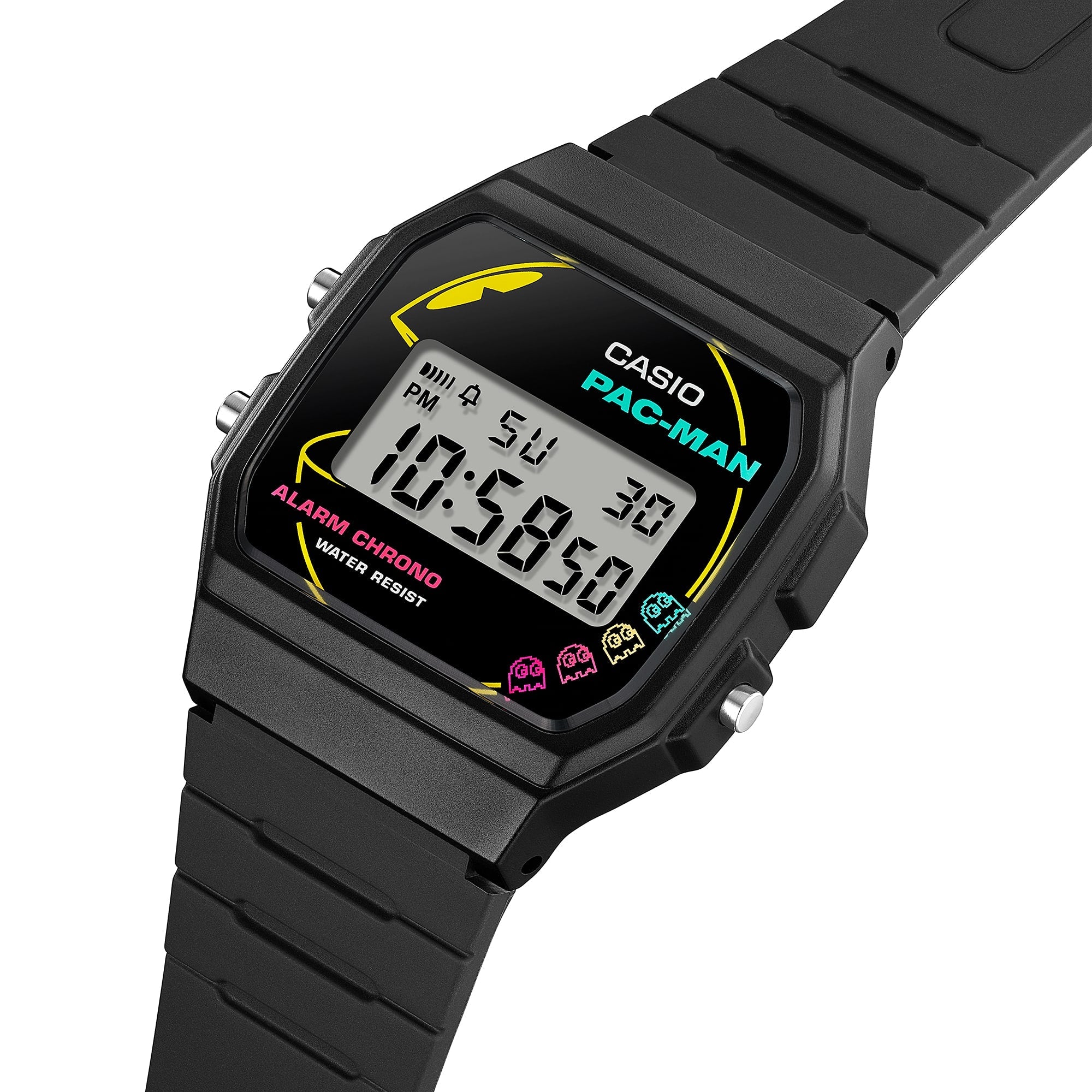 F-91WPC-1A Reloj Casio Pac-Man Unisex Correa Resina Negro - Vista 9