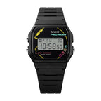 F-91WPC-1A Reloj Casio Pac-Man Unisex Correa Resina Negro - Vista trasera