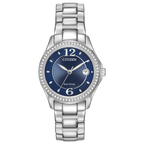 86L Reloj Citizen Silhouette Cristales Eco-drive incrustados de dama pulsera de metal 30 mm - Reloj original en Guatemala