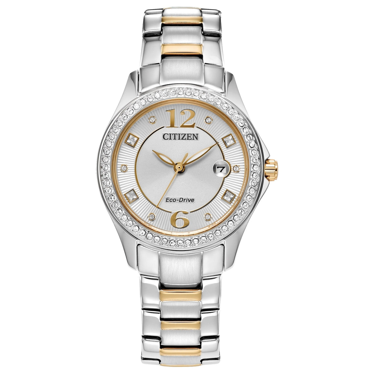 FE1146-71A Reloj Citizen Crystal de mujer correa de metal - Acero Inoxidable Bicolor 30 mm — original con garantía, La Reloje
