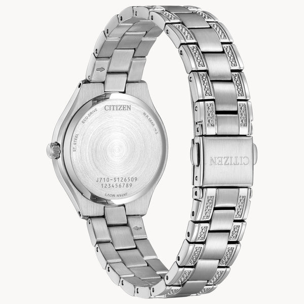FE1230-51X Reloj Citizen Eco-Drive de dama correa de metal plateado
