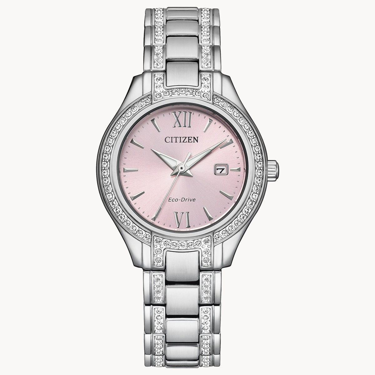 FE1230-51X Reloj Citizen Eco-Drive de dama correa de metal - Acero Inoxidable Plateado