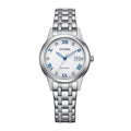 FE1240-57A Reloj Citizen Eco-Drive de dama pulsera de metal - Acero Inoxidable Plateado