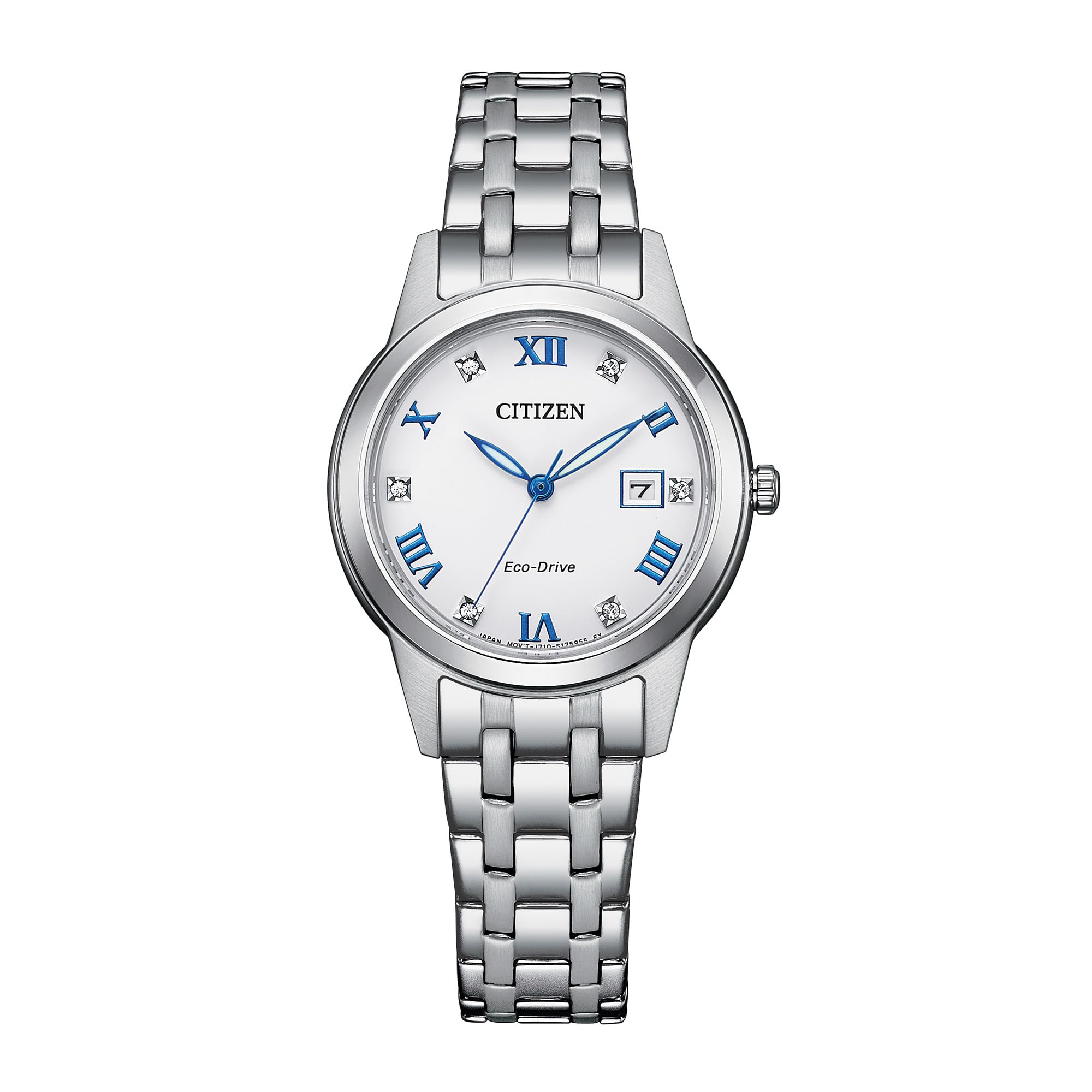 FE1240-57A Reloj Citizen Eco-Drive de dama pulsera de metal - Acero Inoxidable Plateado