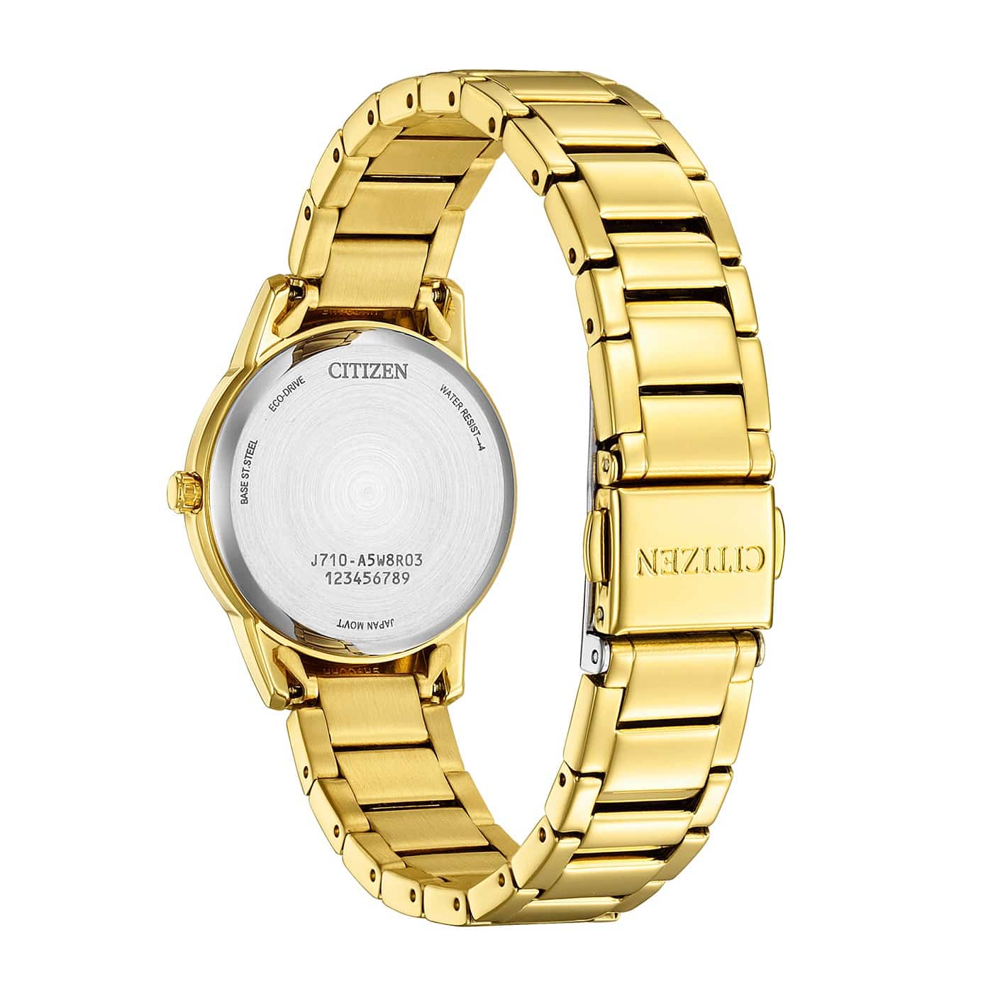 78D Citizen Eco-drive Reloj para dama correa de acero inoxidable - Vista trasera