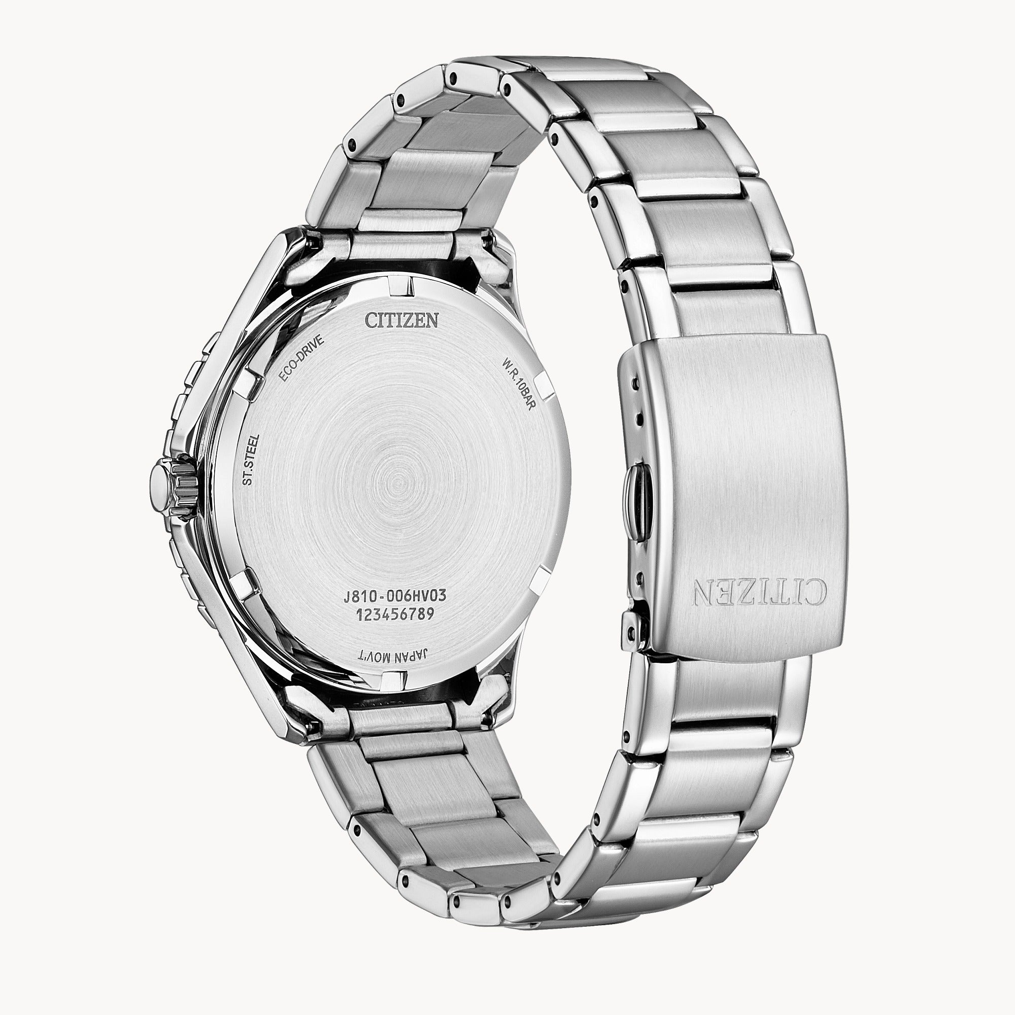 FE6170-88D Reloj Citizen Sport Casual de damam correa de metal - Acero Inoxidable Plateado