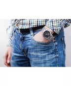 Fossil Reloj Dean de hombre pulsera de metal 45 mm - Vista trasera