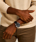 Reloj Fossil Grant Hombre Correa Cuero Negro - Vista trasera