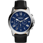 FS4990 Reloj Fossil Grant Hombre Correa Cuero Negro Azul