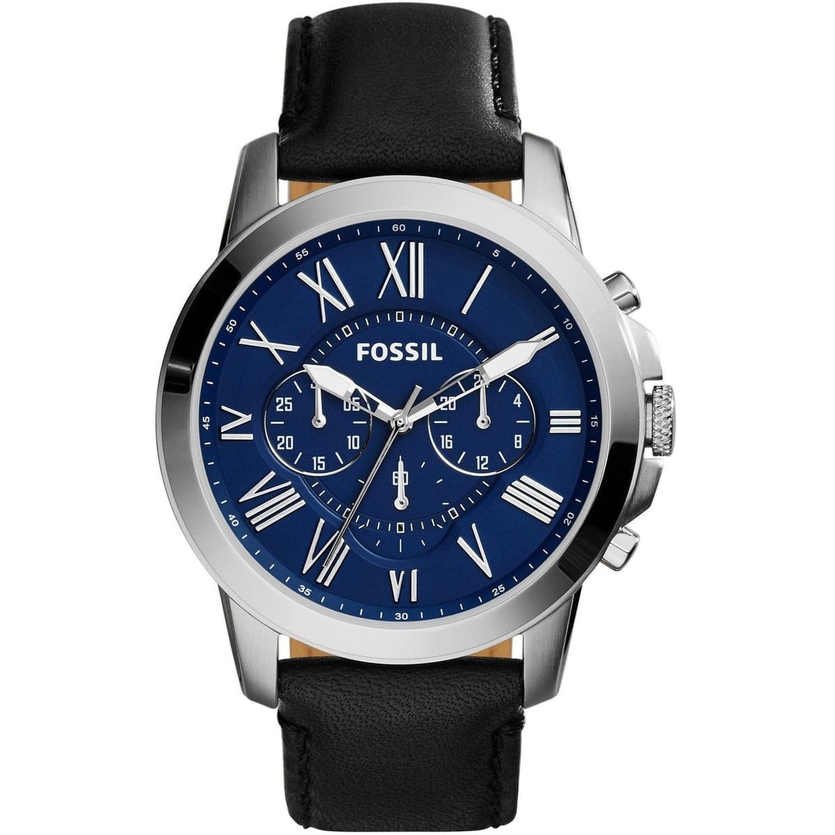 Reloj Fossil Grant Hombre Correa Cuero Negro Azul - Reloj original en Guatemala
