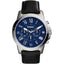 FS4990 Reloj Fossil Grant Hombre Correa Cuero Negro Azul