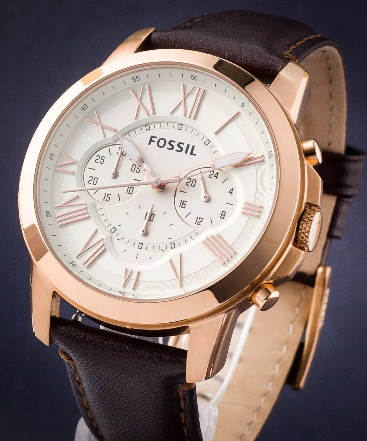 Reloj Fossil Grant Hombre Correa Cuero Marrón - Vista 5