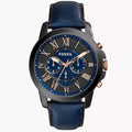 Reloj Fossil Grant Hombre Correa Cuero Azul Marino - Reloj original en Guatemala