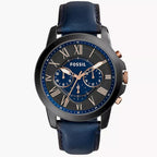 Reloj Fossil Grant Hombre Correa Cuero Azul Marino - Reloj original en Guatemala