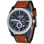 Reloj Fossil Machine Hombre Correa Cuero Marrón - Detalle de esfera