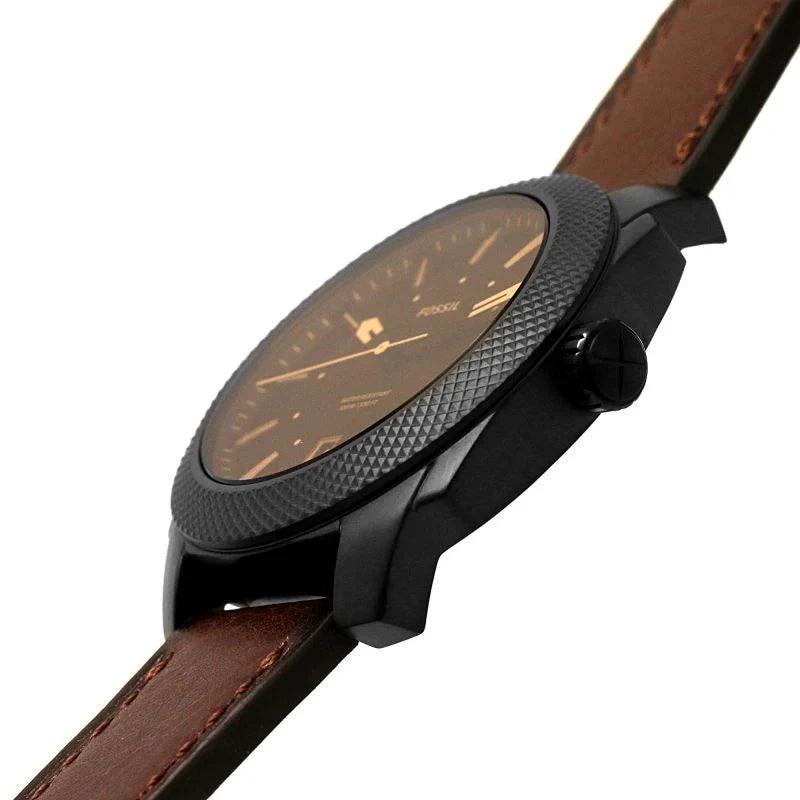 Reloj Fossil Machine Hombre Piel Marrón Negro - Vista 5