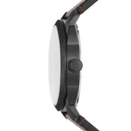 Reloj Fossil Machine Hombre Piel Marrón Negro - Detalle de esfera