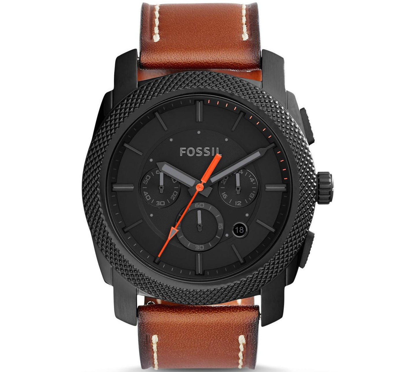Reloj Fossil Machine Hombre Piel Marrón Negro - Reloj original en Guatemala