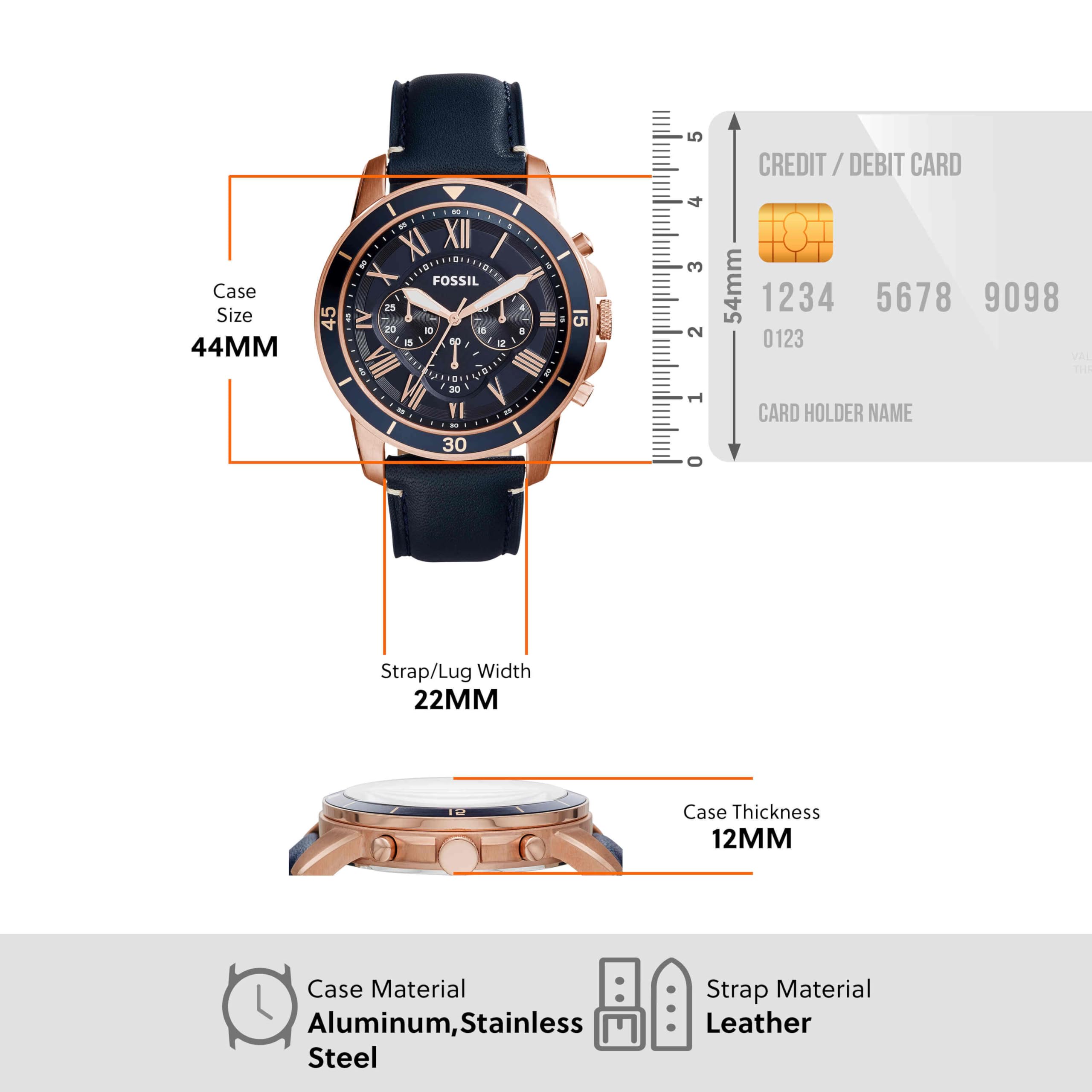 FS5237 Reloj Grant Sport de hombre correa de cuero