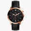 FS5381 Reloj Fossil Neutra Hombre Cuero Negro Oro Rosa