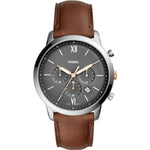 FS5408 Reloj Fossil Neutra Hombre Correa Cuero Marrón Esfera