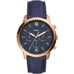 FS5454 Reloj Fossil Neutra Cronógrafo Hombre Correa Piel Azul